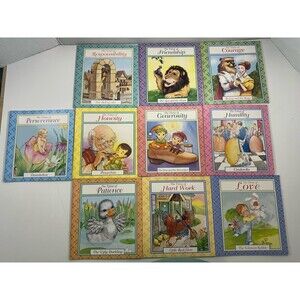 Tales Of Virtue Lot Of 10 Books Fairy Tales Cinderella Ugly Duckling Thumbelina